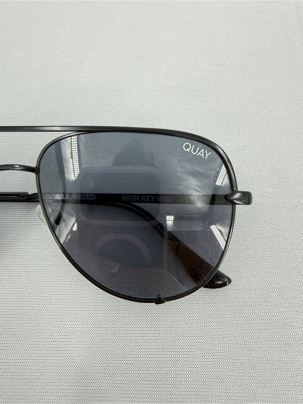 Quay Australia High Key Mini Polarized Black smoke Aviator Sunglasses vacation